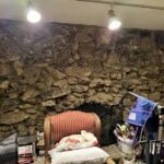 how to remove stone fireplace facade